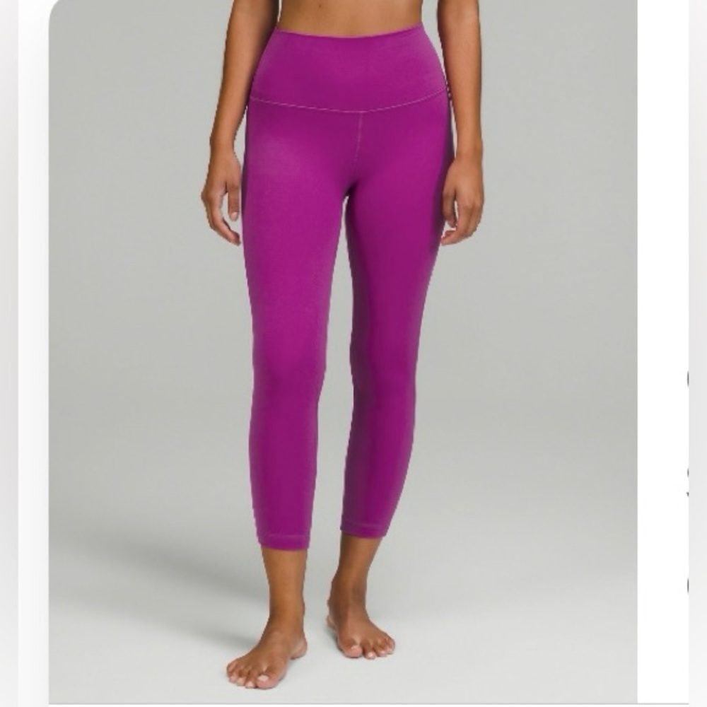 Lululemon Align high rise crop 23”, sz 8, double lined